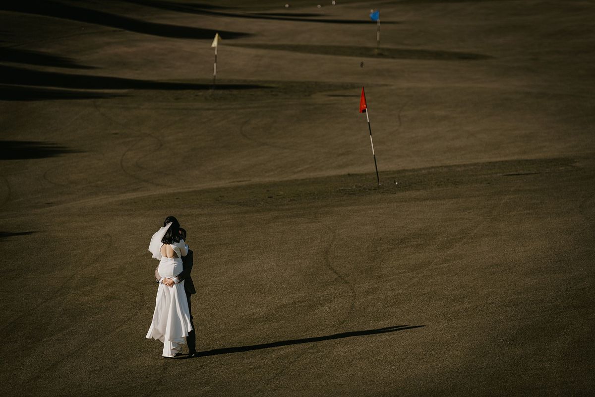 luxury wedding couple at Costa Navarino golf course Greece &ndash; destination wedding photographer Peloponnese
