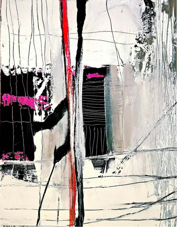artwork: mixed media on canvas by Dieter Langer
