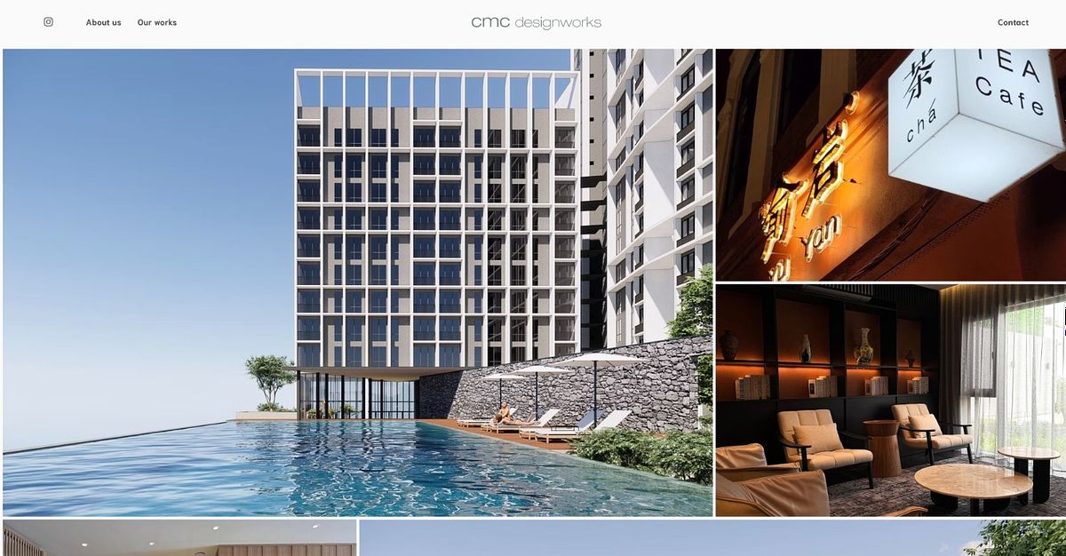 CMC Designworks neutral image mosaic of architecture and interior projects, Ghent