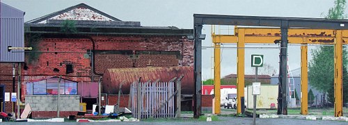 "Fastline" 2010 Oil on Linen 540x1490mm (21.3x58.7")