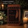 Engraved Feather Wooden Urn Box