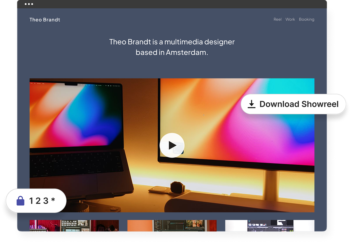 Pixpa client gallery for graphic designers